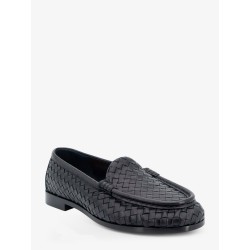 Silenzio leather loafers with Intrecciato motif