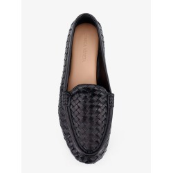 Silenzio leather loafers with Intrecciato motif
