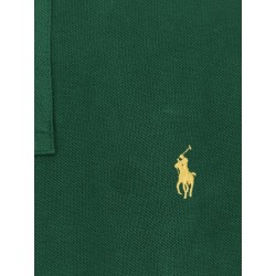 Cotton polo with front logo embroidery