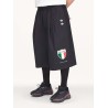 Oversized cotton Bermuda shorts with logo embroidery