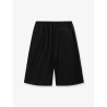 Oversized cotton Bermuda shorts with logo embroidery