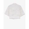 Mahon cotton shirt with all-over embroidery