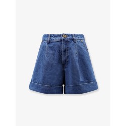 Tailored denim shorts