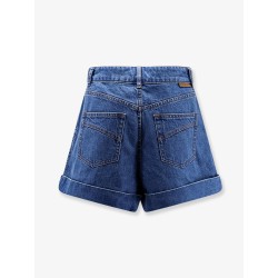 Tailored denim shorts