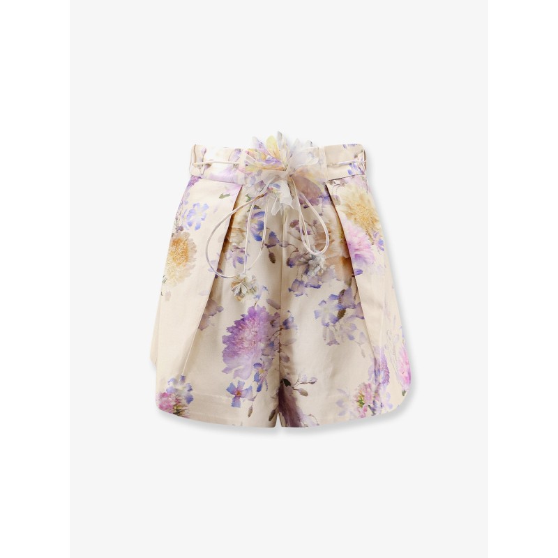 Luna silk and cotton shorts