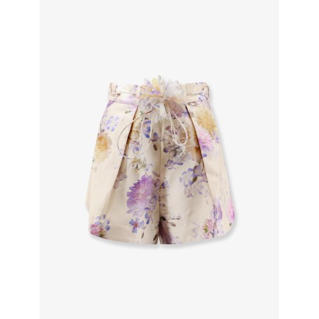 Luna silk and cotton shorts