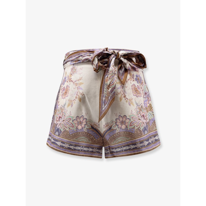 Luna Scarf linen shorts