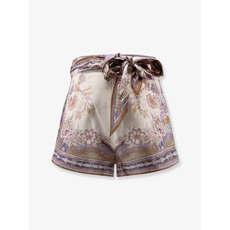 Luna Scarf linen shorts