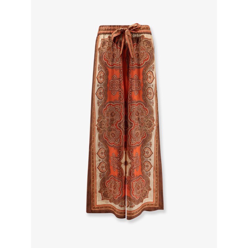 Mahon silk trousers with paisley print