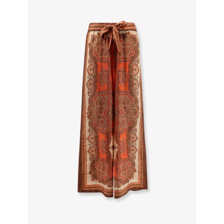 Mahon silk trousers with paisley print