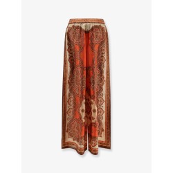 Mahon silk trousers with paisley print