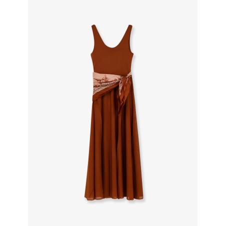 Aster viscose blend long dress