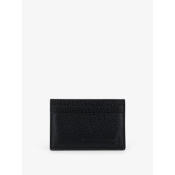 Leather card holder with embossed logo