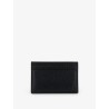 Leather card holder with embossed logo
