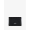 Leather card holder with embossed logo