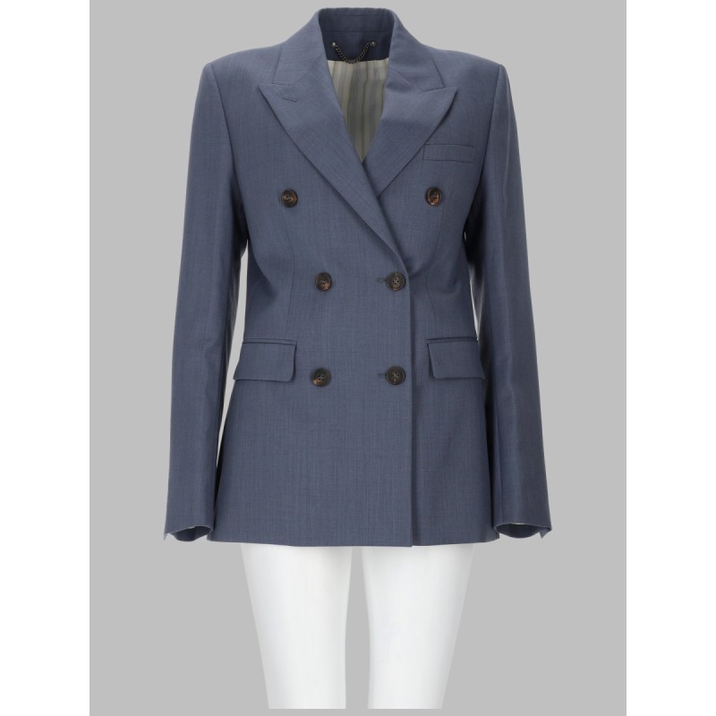 baby blue double breasted blazer