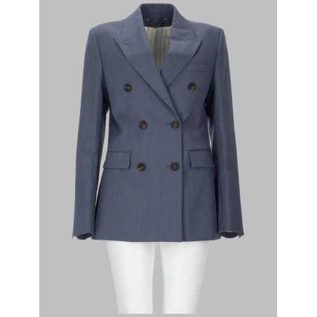 baby blue double breasted blazer