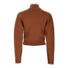 PULLOVER A COLLO ALTO IN MAGLIA DI LANA E PIZZO