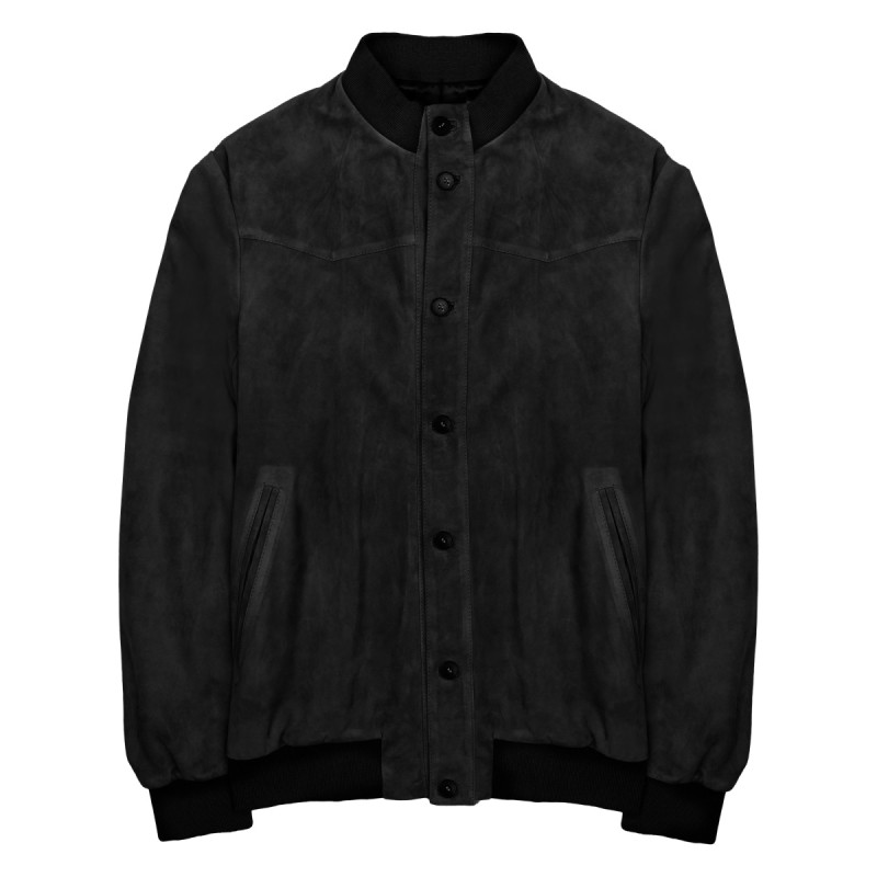 GIACCA BOMBER IN SUEDE