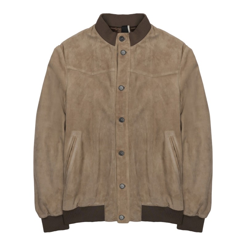 GIACCA BOMBER IN SUEDE