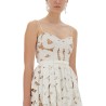 EMBROIDERED MIDI DRESS WITH BOW