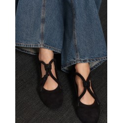 Le Teckel Suede Ballet Flats