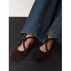 Le Teckel Suede Ballet Flats
