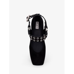 Suede Biker Flat Ballerinas