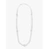 Metal necklace with silver finishes