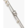 Metal necklace with silver finishes