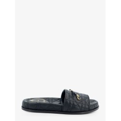 Cannage quilted leather sandals
