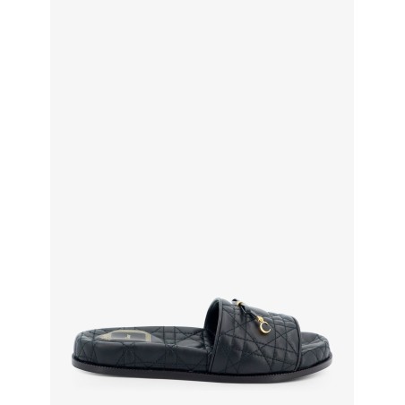 Cannage quilted leather sandals