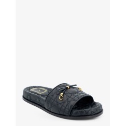Cannage quilted leather sandals