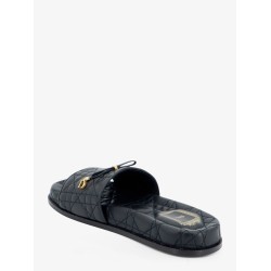 Cannage quilted leather sandals
