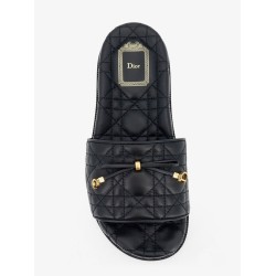Cannage quilted leather sandals