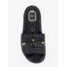 Cannage quilted leather sandals