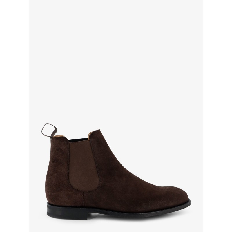 Vintage-effect suede boots