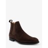 Vintage-effect suede boots