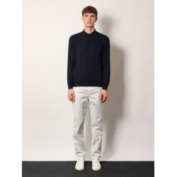 Cashmere and cotton polo shirt