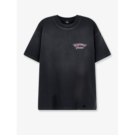 Used-effect cotton T-shirt