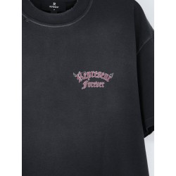 Used-effect cotton T-shirt