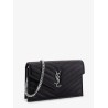 Envelope leather wallet crossbody bag with chain shoulder strap