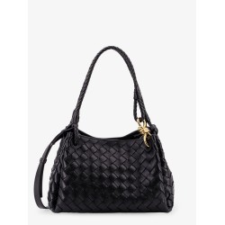 Parachute leather shoulder bag with Intrecciato motif and Knot detail