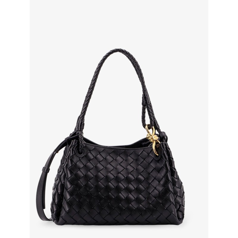 Parachute leather shoulder bag with Intrecciato motif and Knot detail