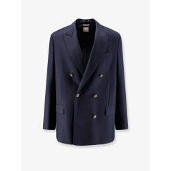 Double-breasted virgin wool blazer