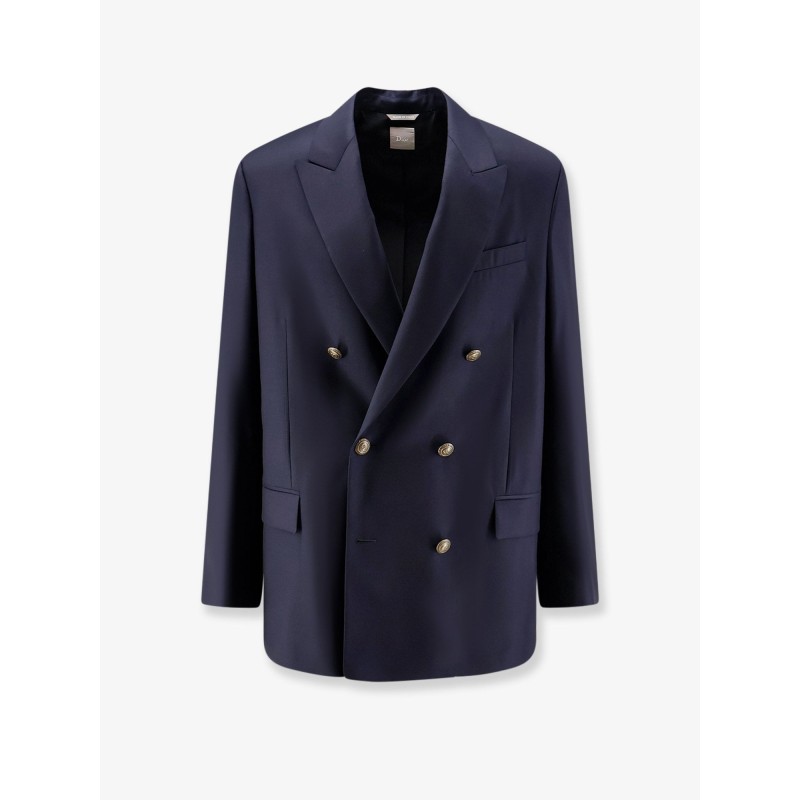 Double-breasted virgin wool blazer