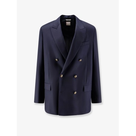 Double-breasted virgin wool blazer