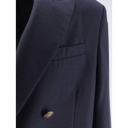 Double-breasted virgin wool blazer