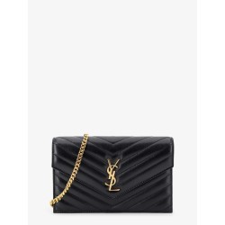 Leather crossbody bag with metal Cassandre logo