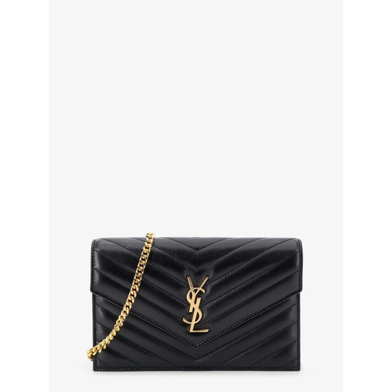 Leather crossbody bag with metal Cassandre logo